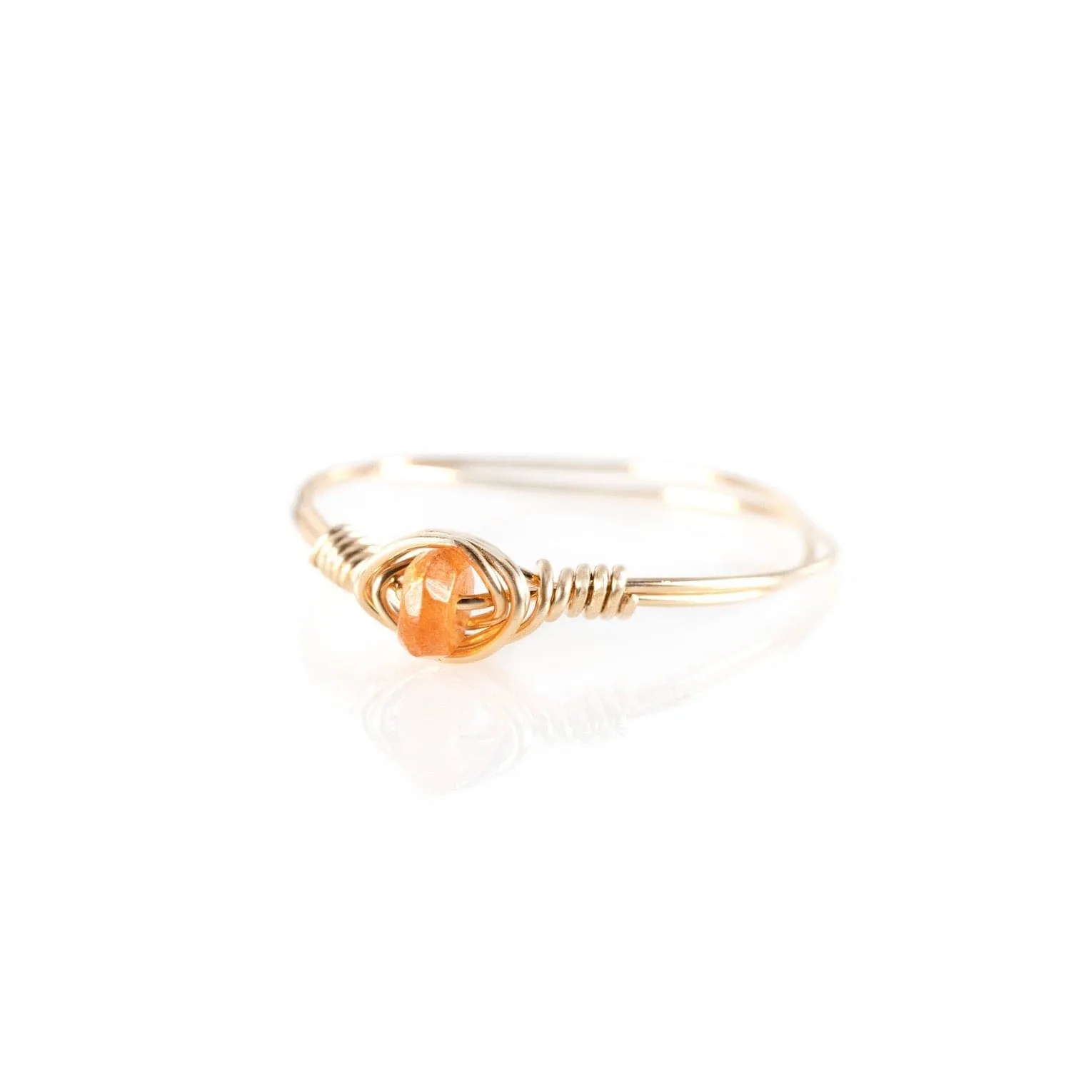 Sunstone Dainty Ring