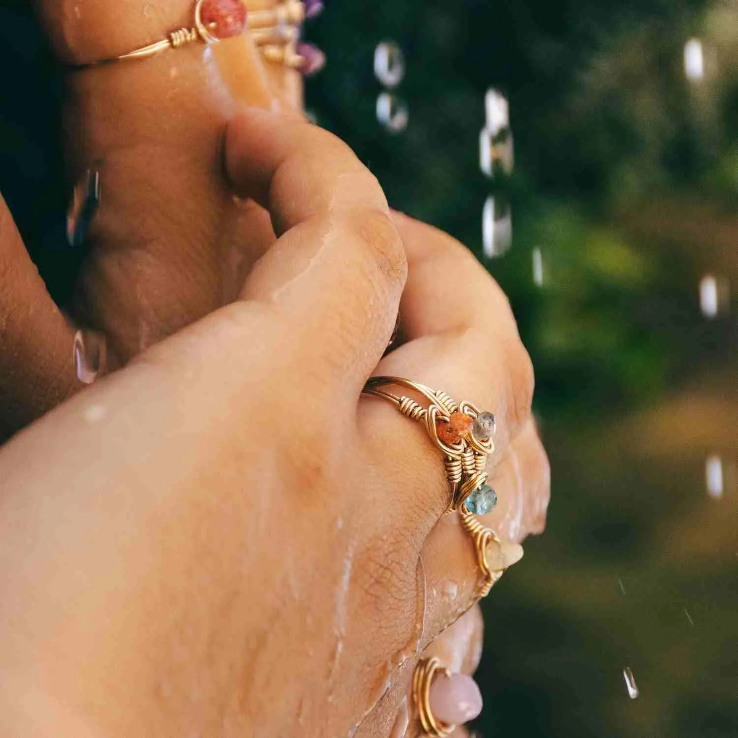Sunstone Dainty Ring