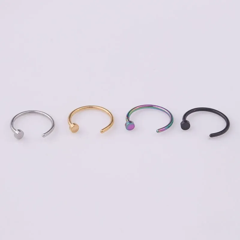 Surgical Steel 22 Gauge Nose Piercing Hoop Nose Ear Ring