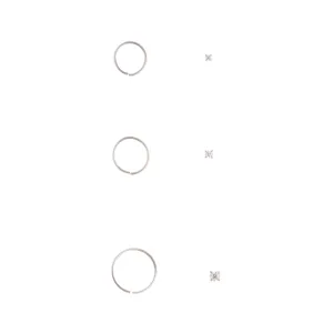 Surgical Steel Cubic Zirconia  Nose Ring 6-Pack