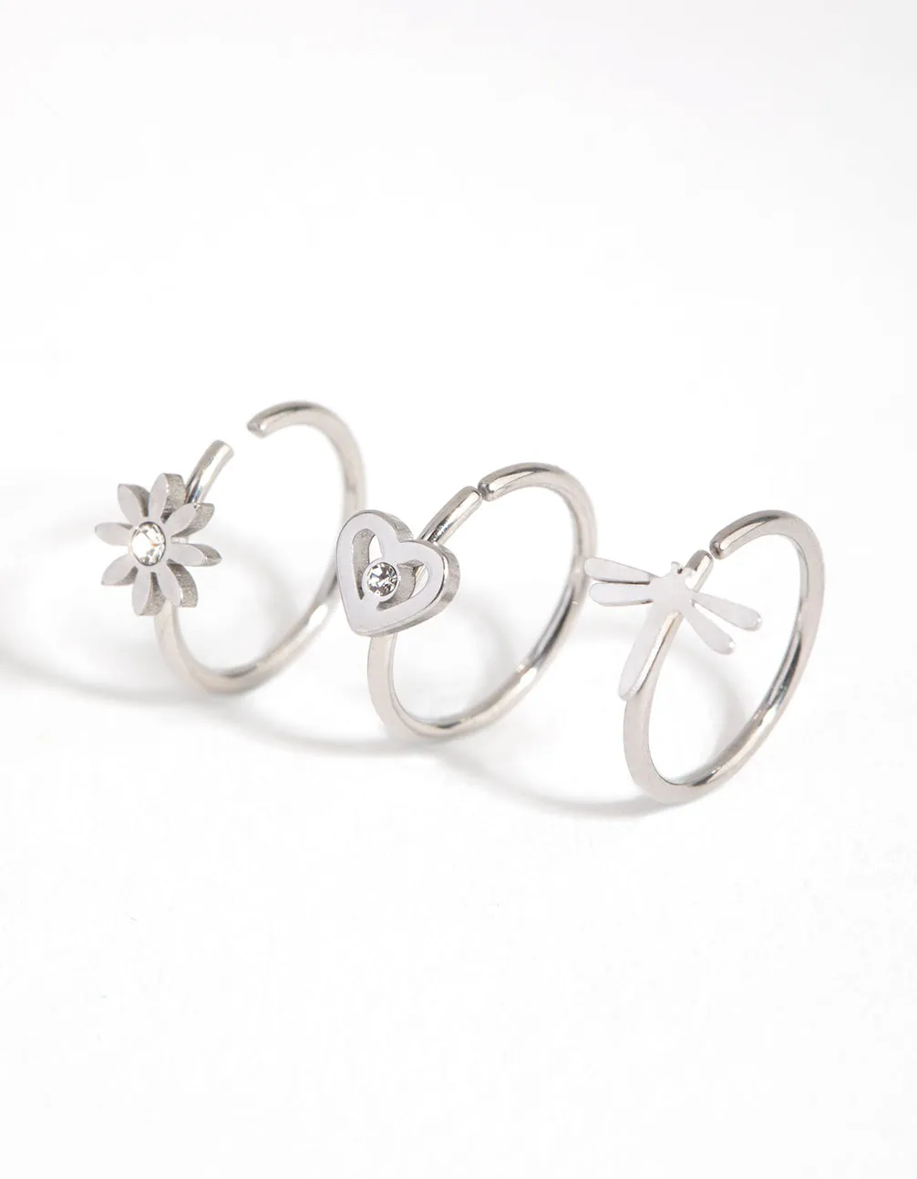 Surgical Steel Mini Motif Nose Ring Pack