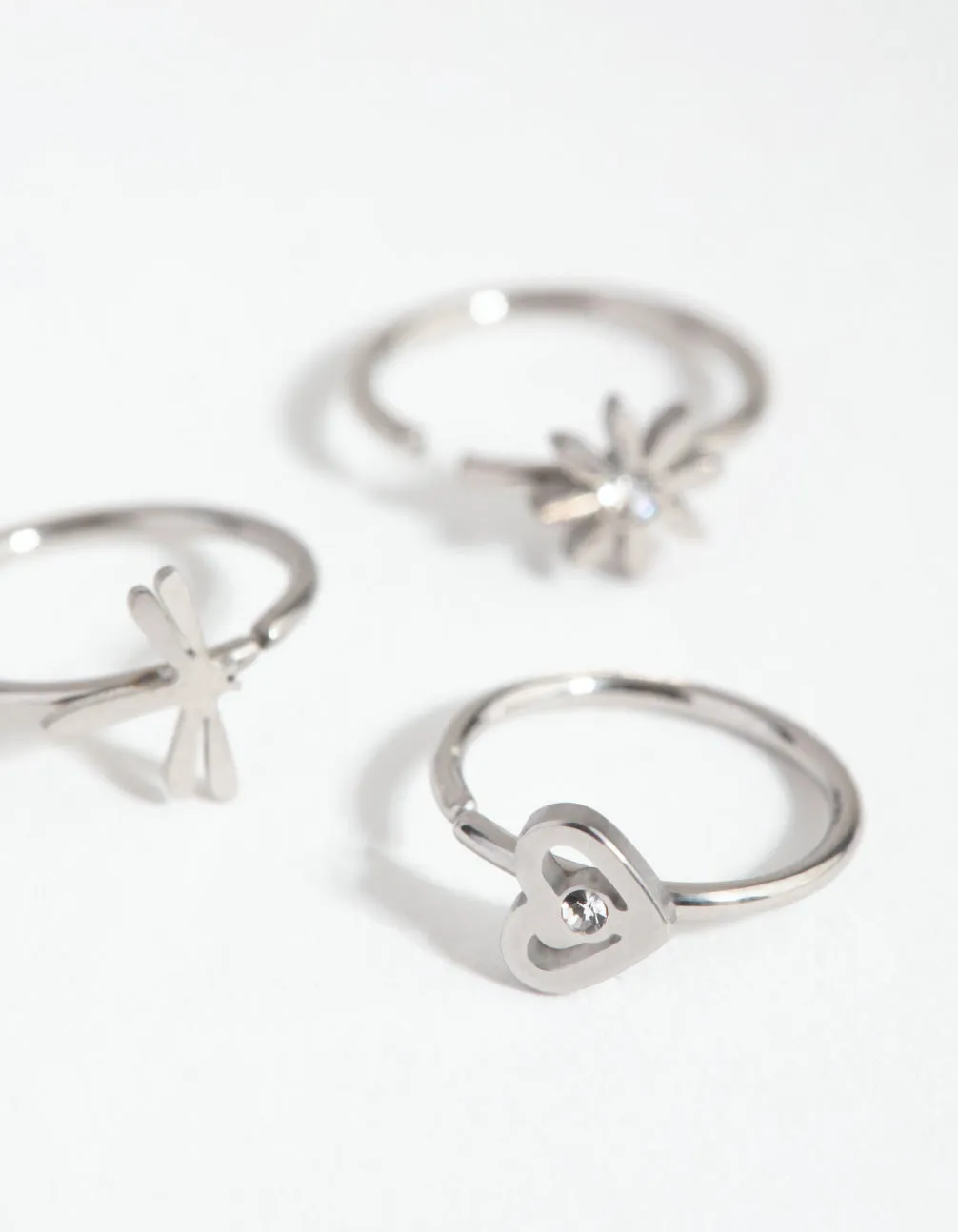 Surgical Steel Mini Motif Nose Ring Pack