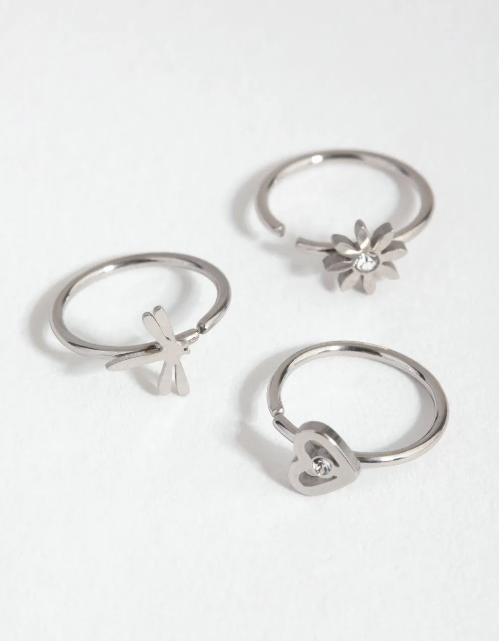 Surgical Steel Mini Motif Nose Ring Pack