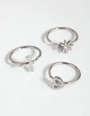 Surgical Steel Mini Motif Nose Ring Pack