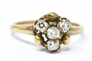 Sweet Victorian 0.50 CTW Mine Cut Diamond 14 Karat Gold Ring