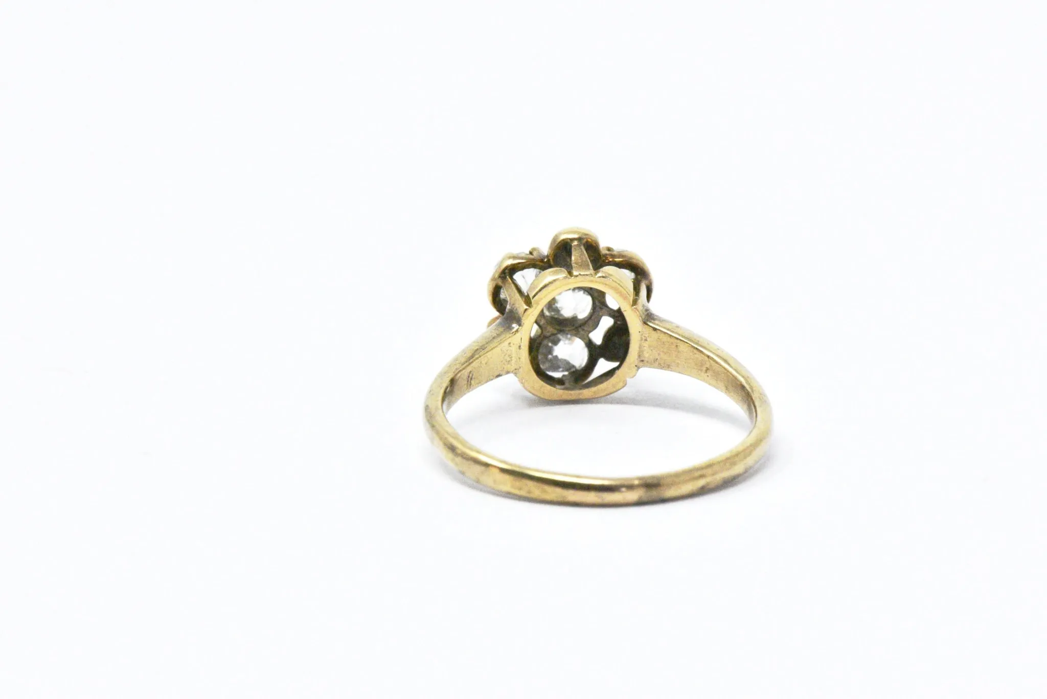 Sweet Victorian 0.50 CTW Mine Cut Diamond 14 Karat Gold Ring