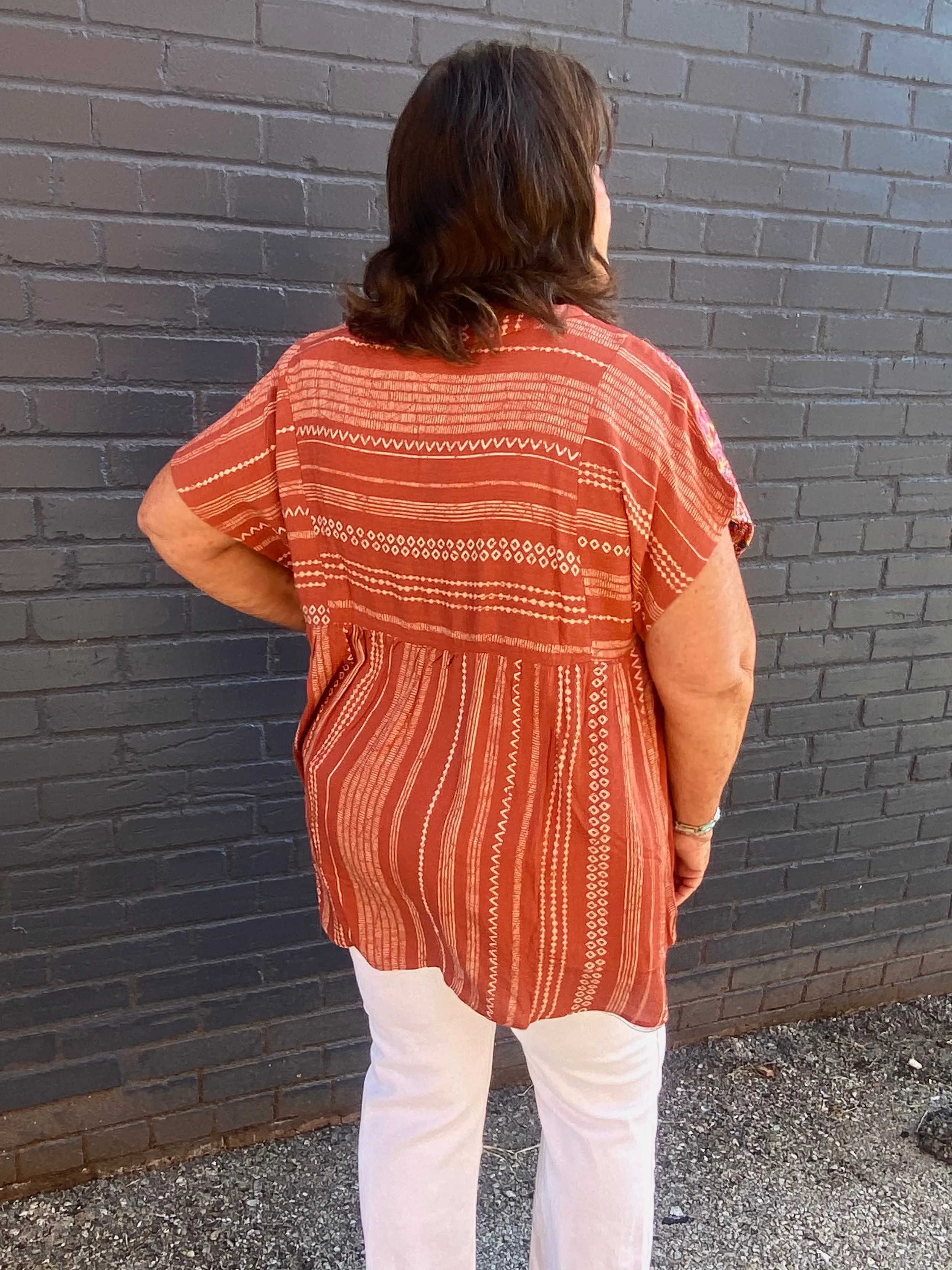Talulah Top: Rust Mix