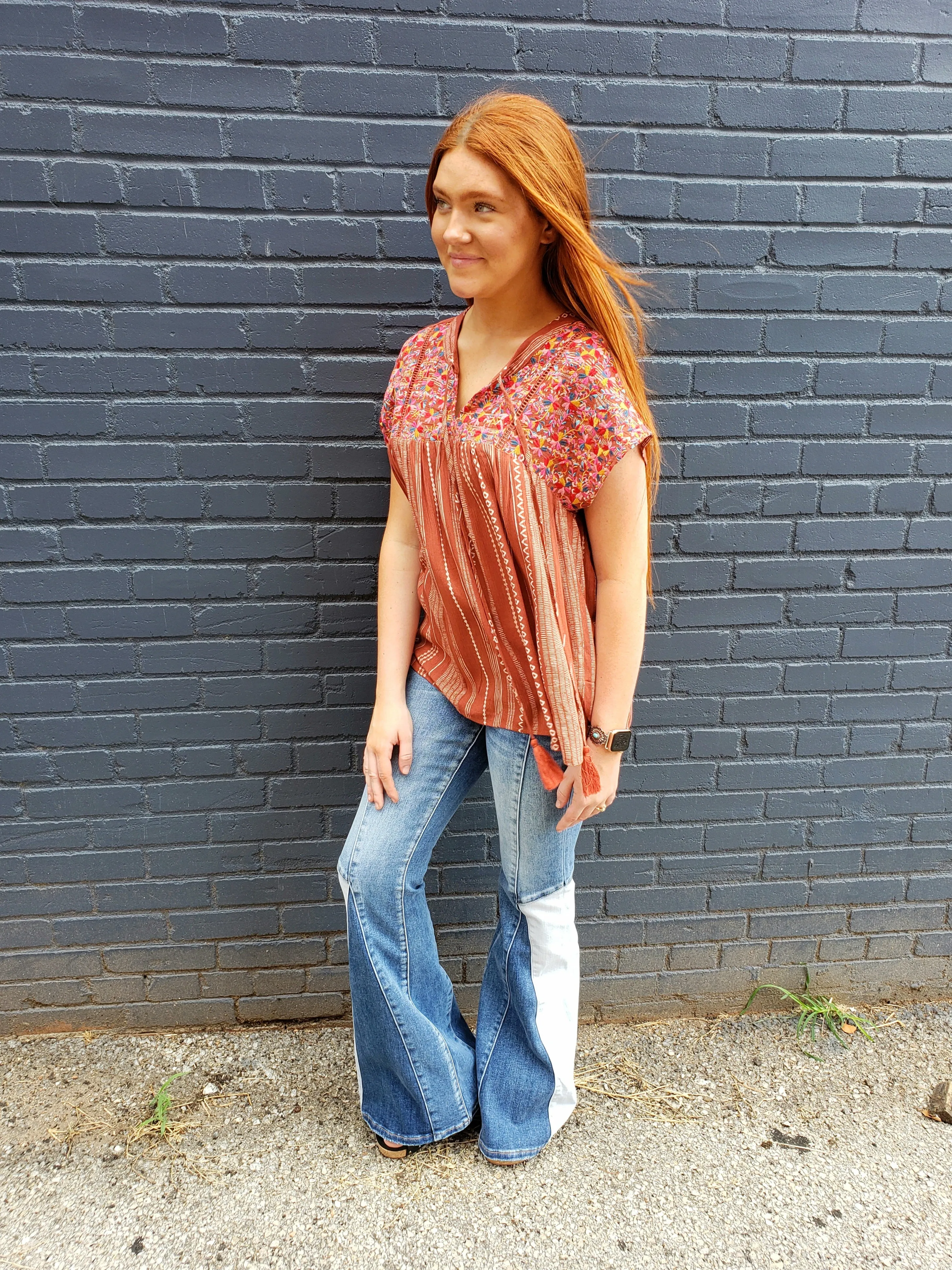 Talulah Top: Rust Mix