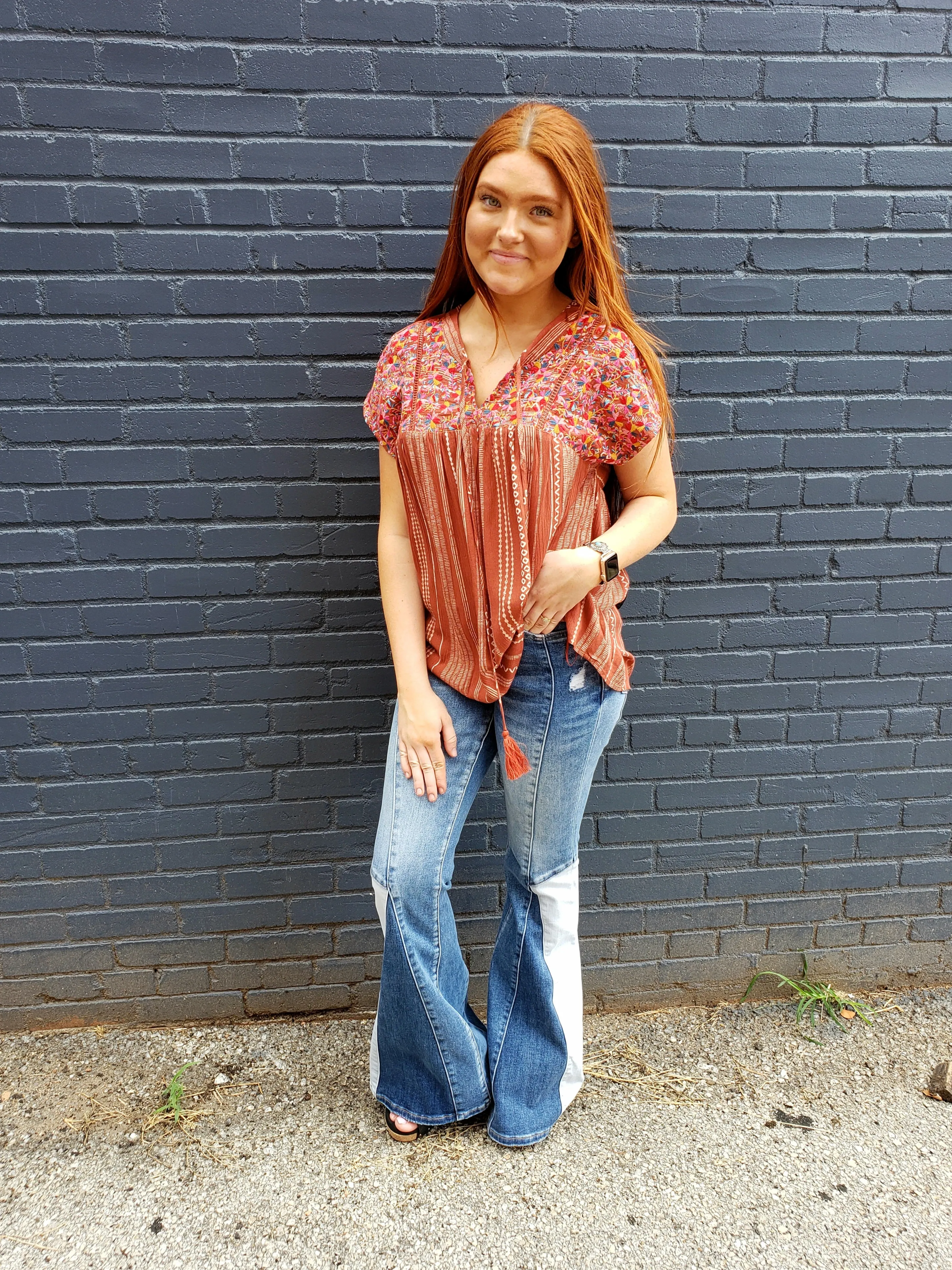 Talulah Top: Rust Mix