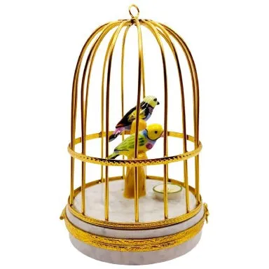 Tanagers In Cage Limoges Figurine Box