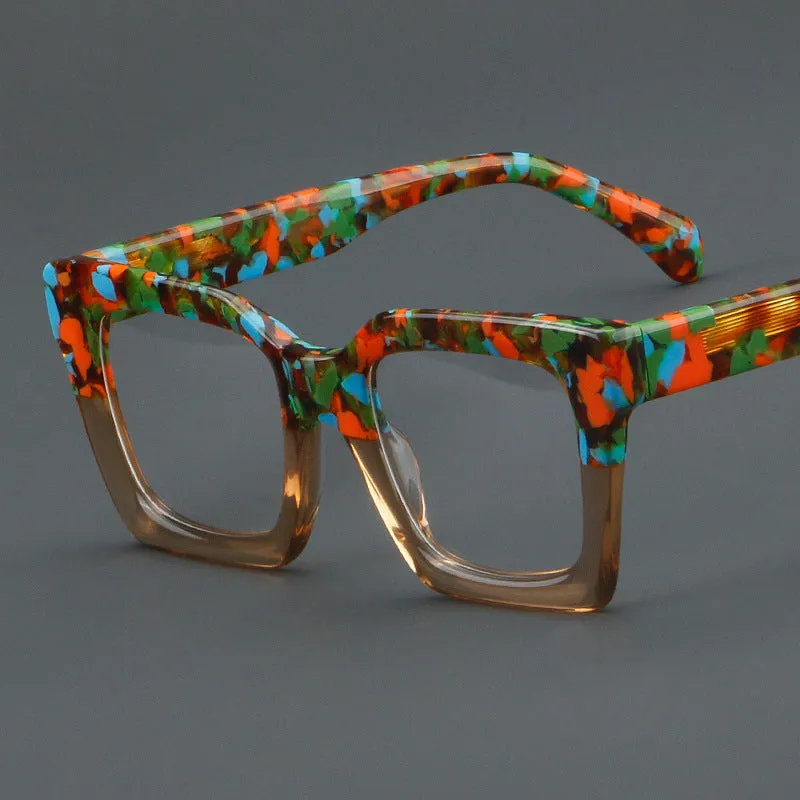 Thick plate glasses retro frames 882285