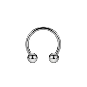Titaaninen hevosenkenkä 1.2mm Circular Barbell (Titaani G23)