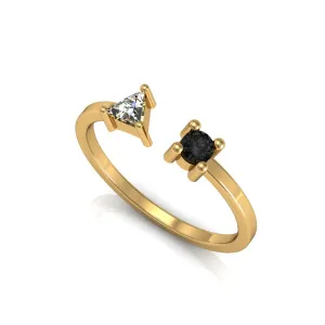 Trillion & Round Ring
