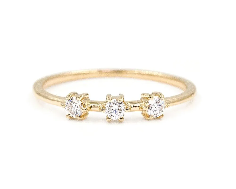 Triple Diamond Stacker (Ready to Ship Size 6.5)
