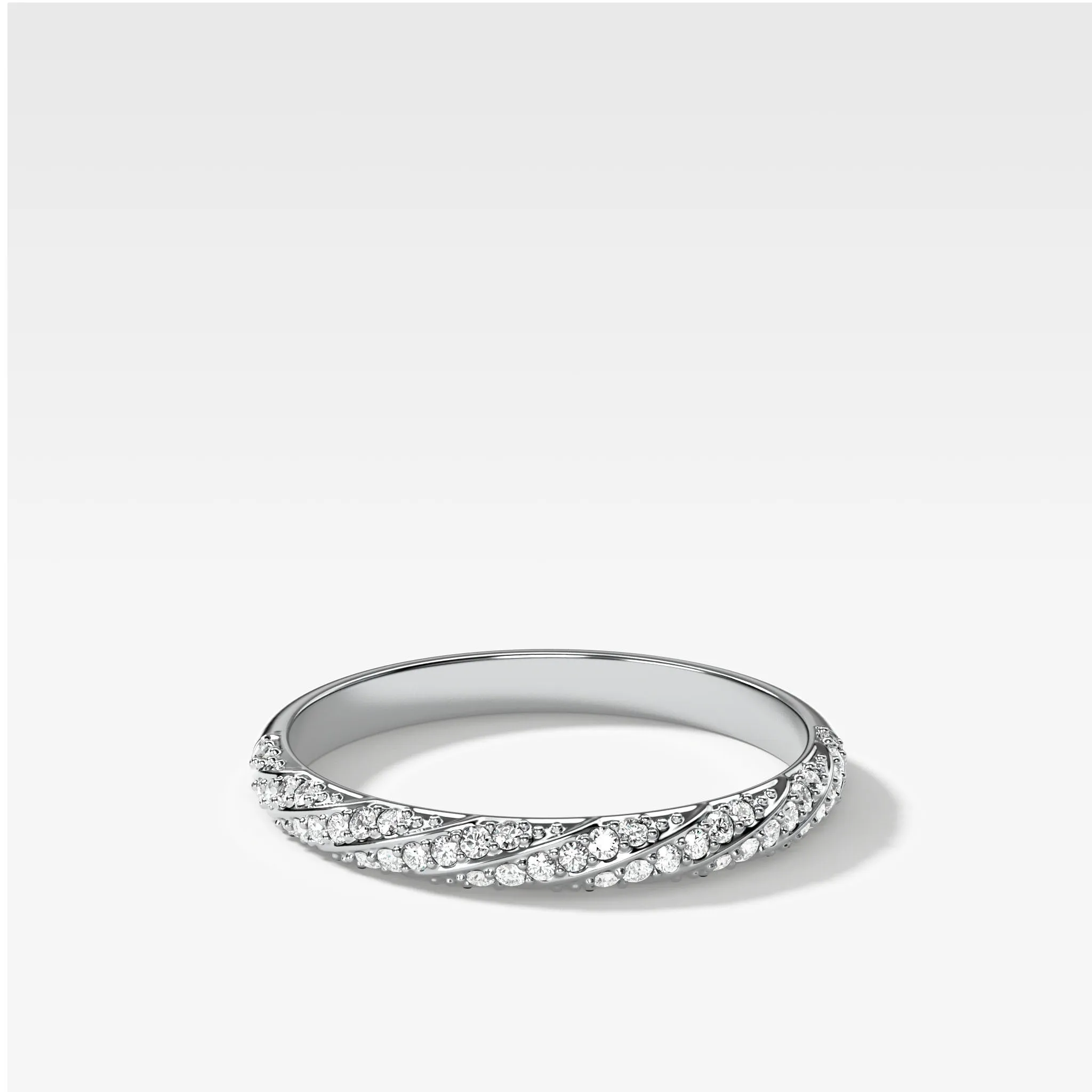 Twisted Pavé Wedding Band