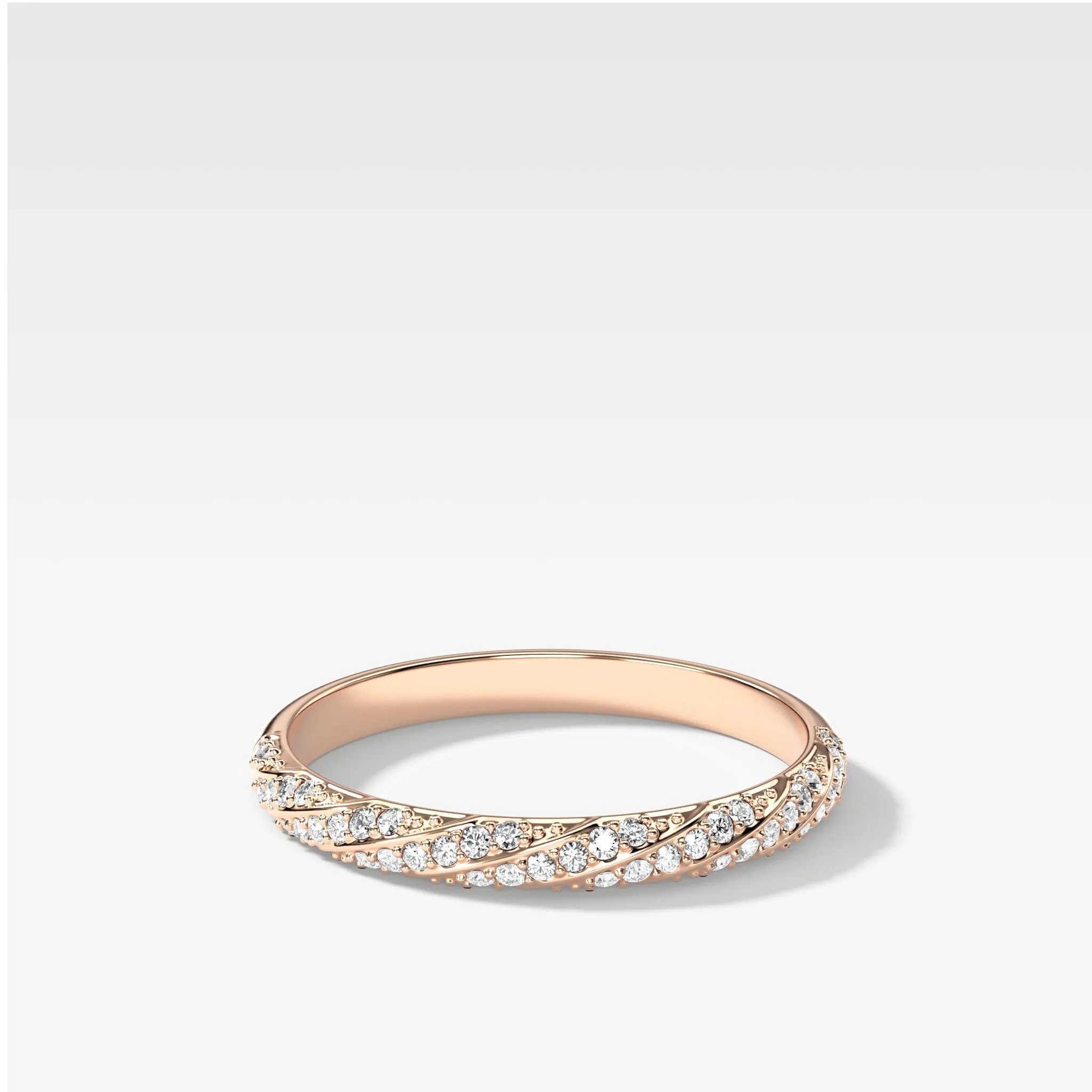 Twisted Pavé Wedding Band