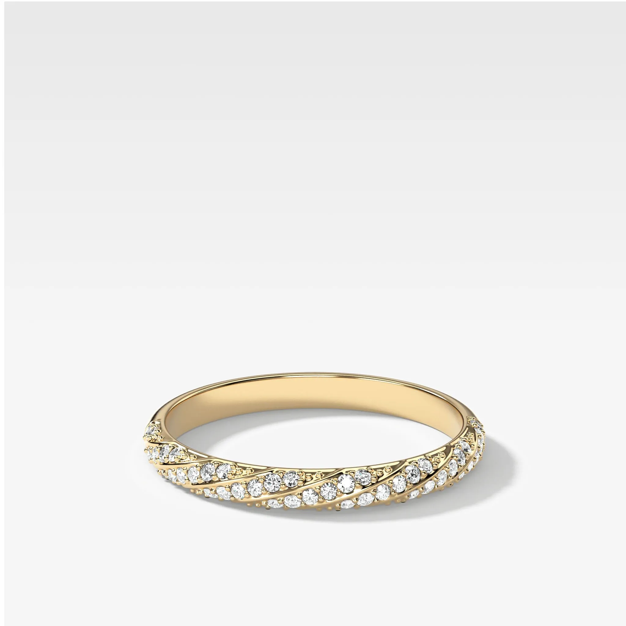 Twisted Pavé Wedding Band