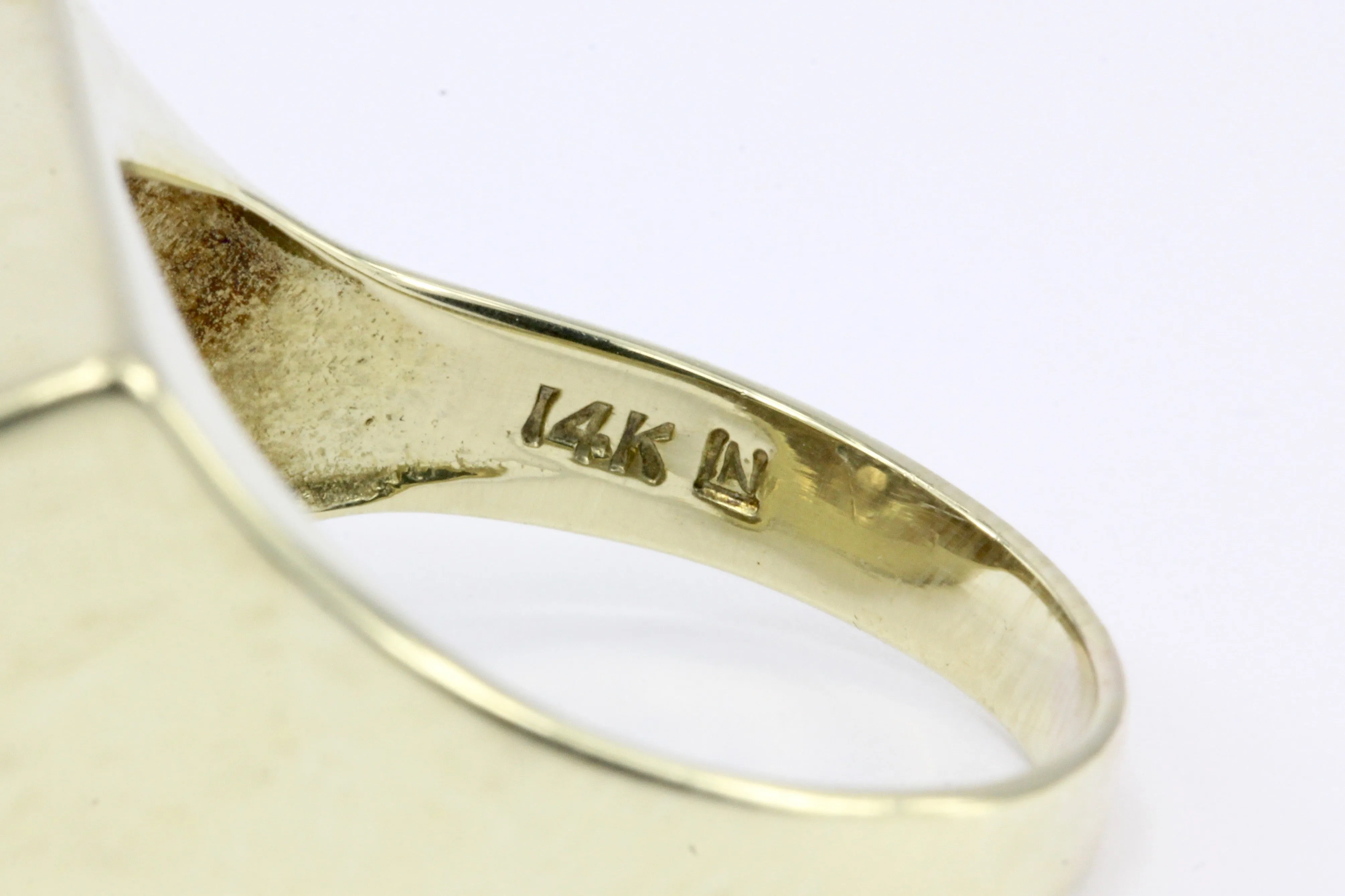 Unique 14K Yellow Gold Diamond Dome Ring Size 7.25