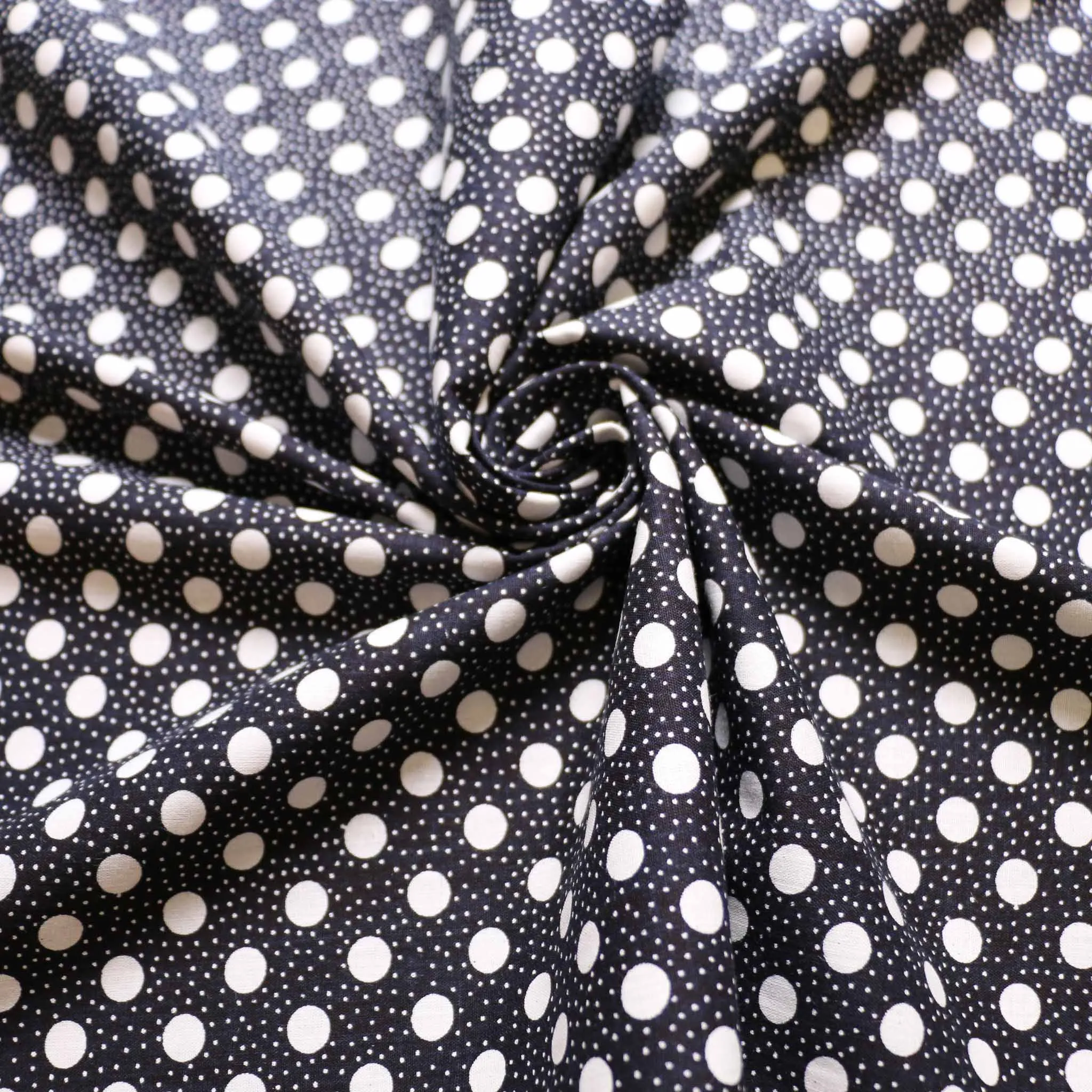Vintage 100% Cotton Fabric - Black