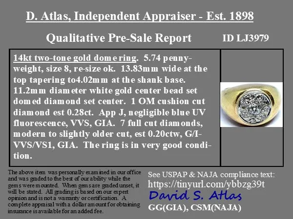 Vintage Old Mine Cut Diamond Cluster Ring