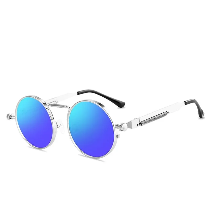 Vintage Punk Style  Retro Round Metal Frame UV400 Sunglasses