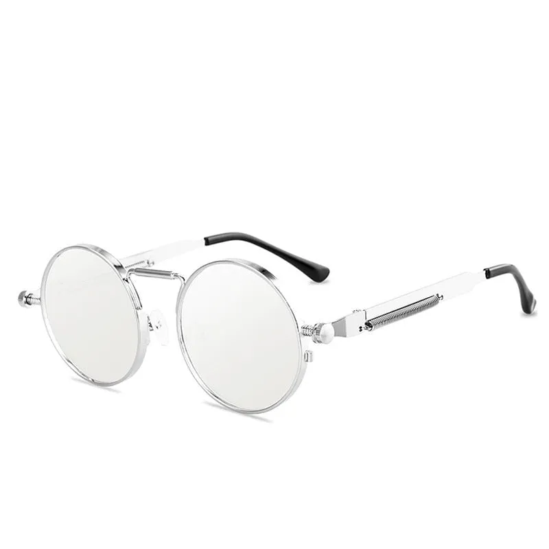 Vintage Punk Style  Retro Round Metal Frame UV400 Sunglasses