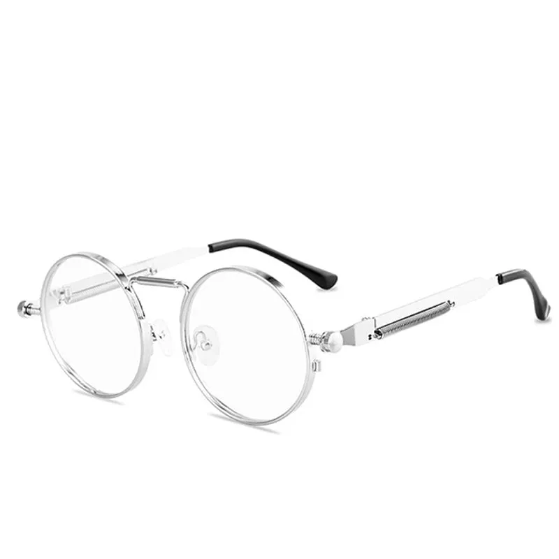 Vintage Punk Style  Retro Round Metal Frame UV400 Sunglasses
