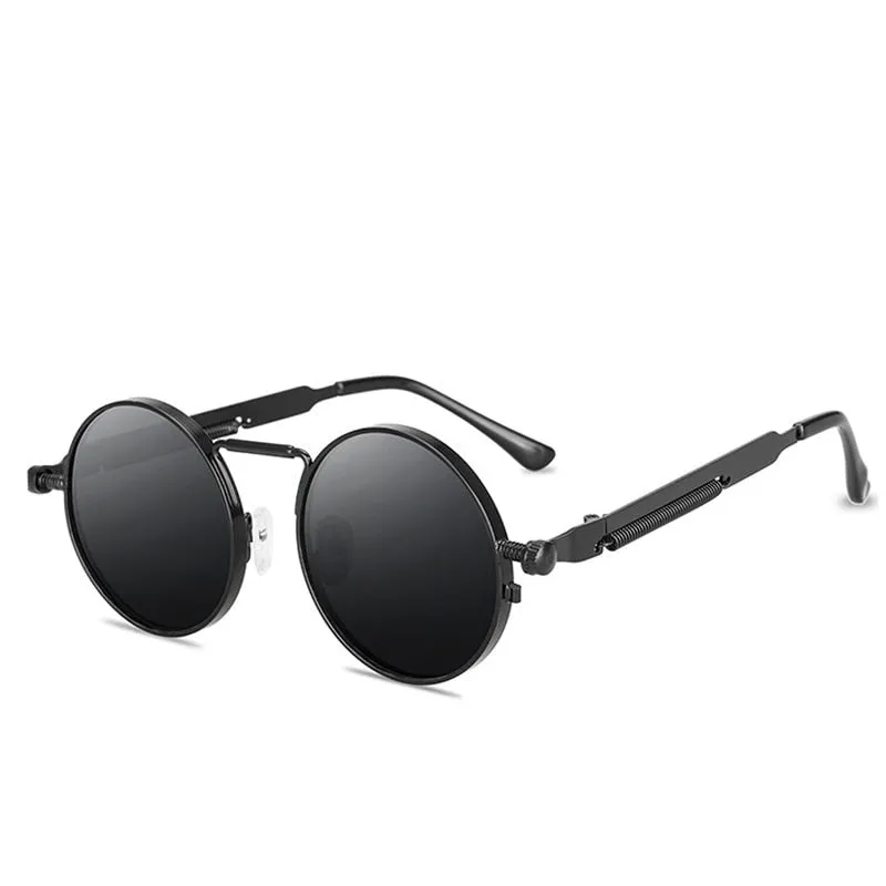 Vintage Punk Style  Retro Round Metal Frame UV400 Sunglasses