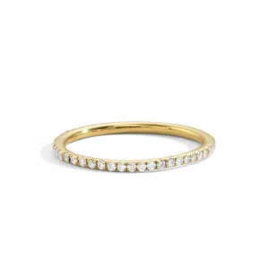 white diamond slim round eternity band