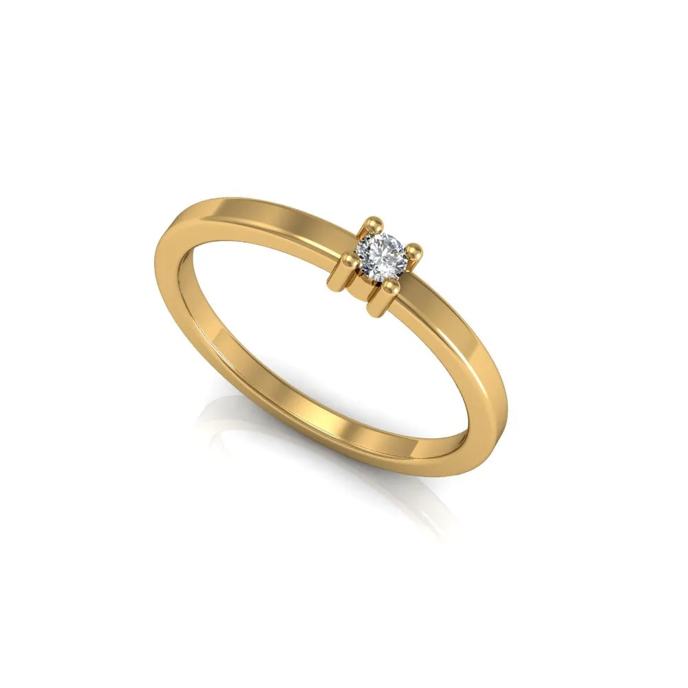 White Round Ring