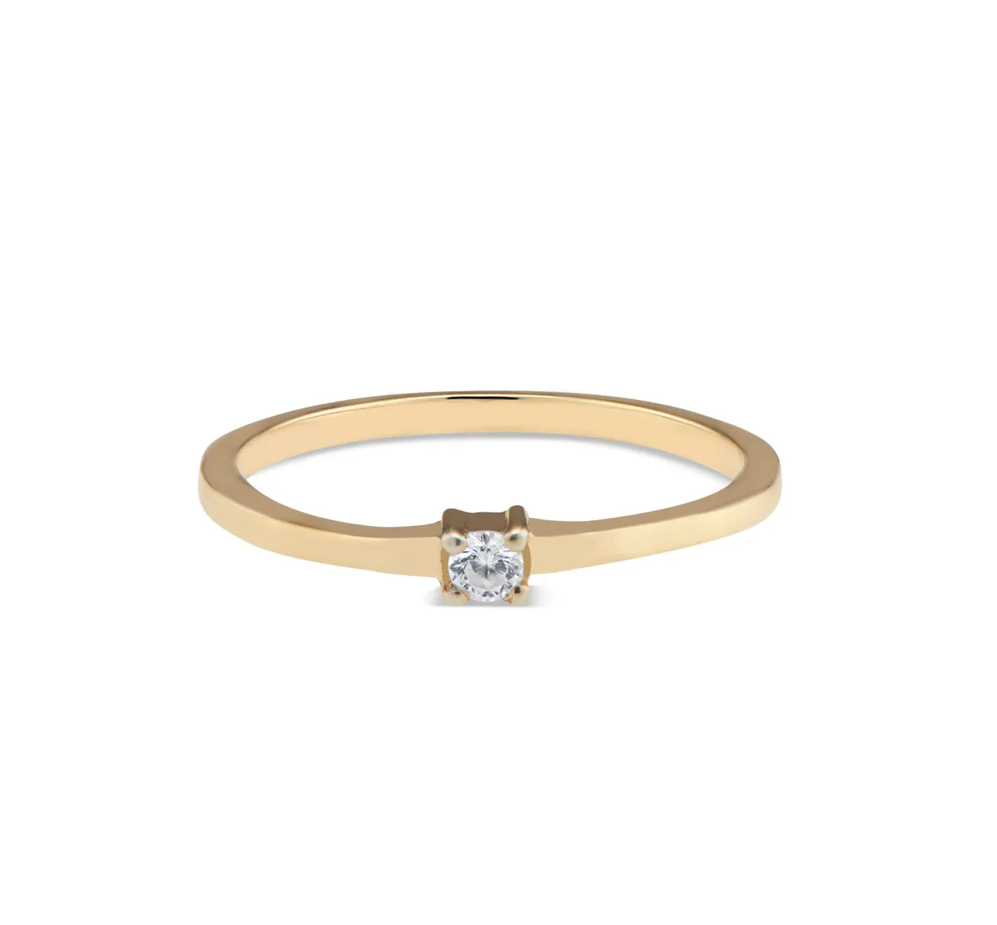 White Round Ring