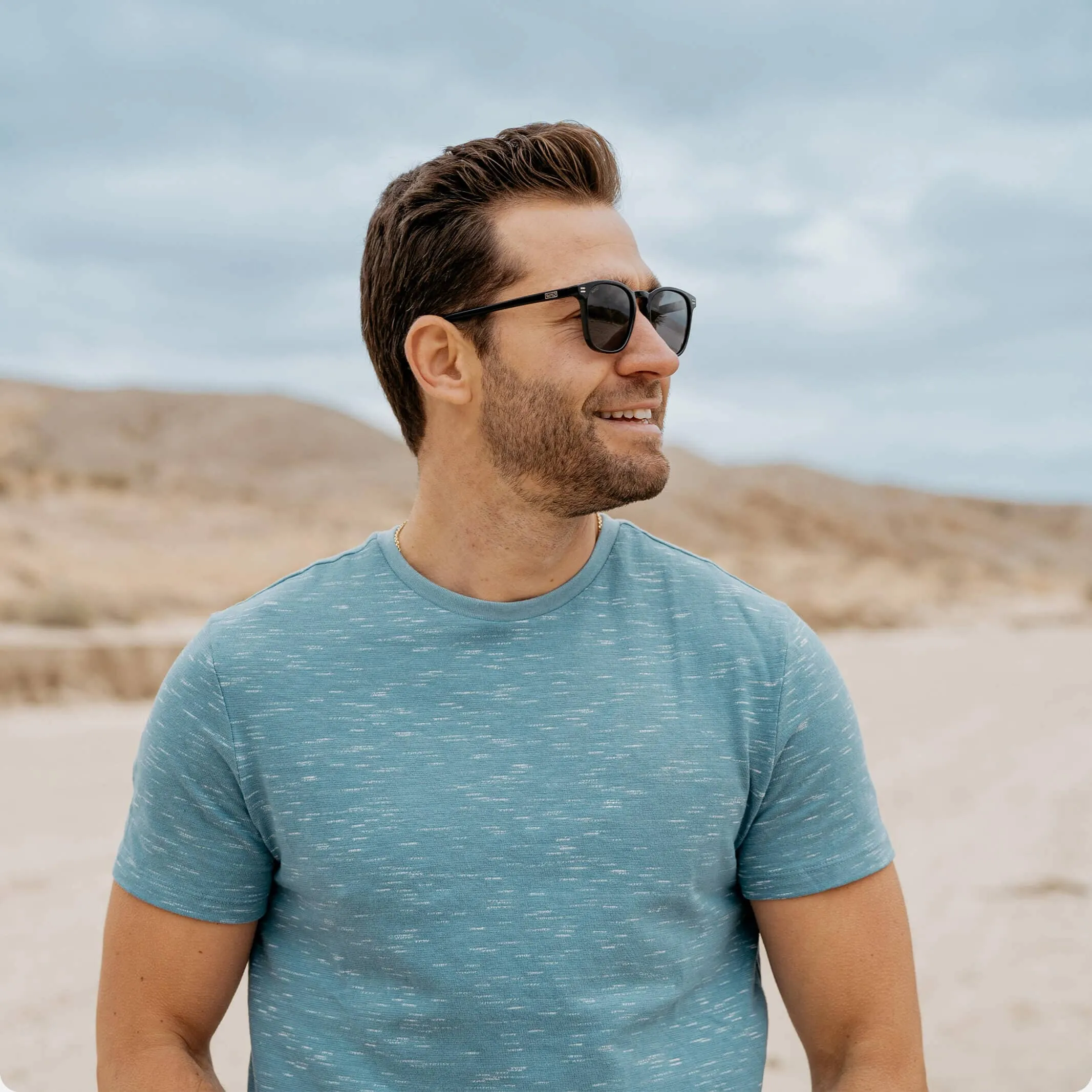 WMP Black Nick Square Sunglasses