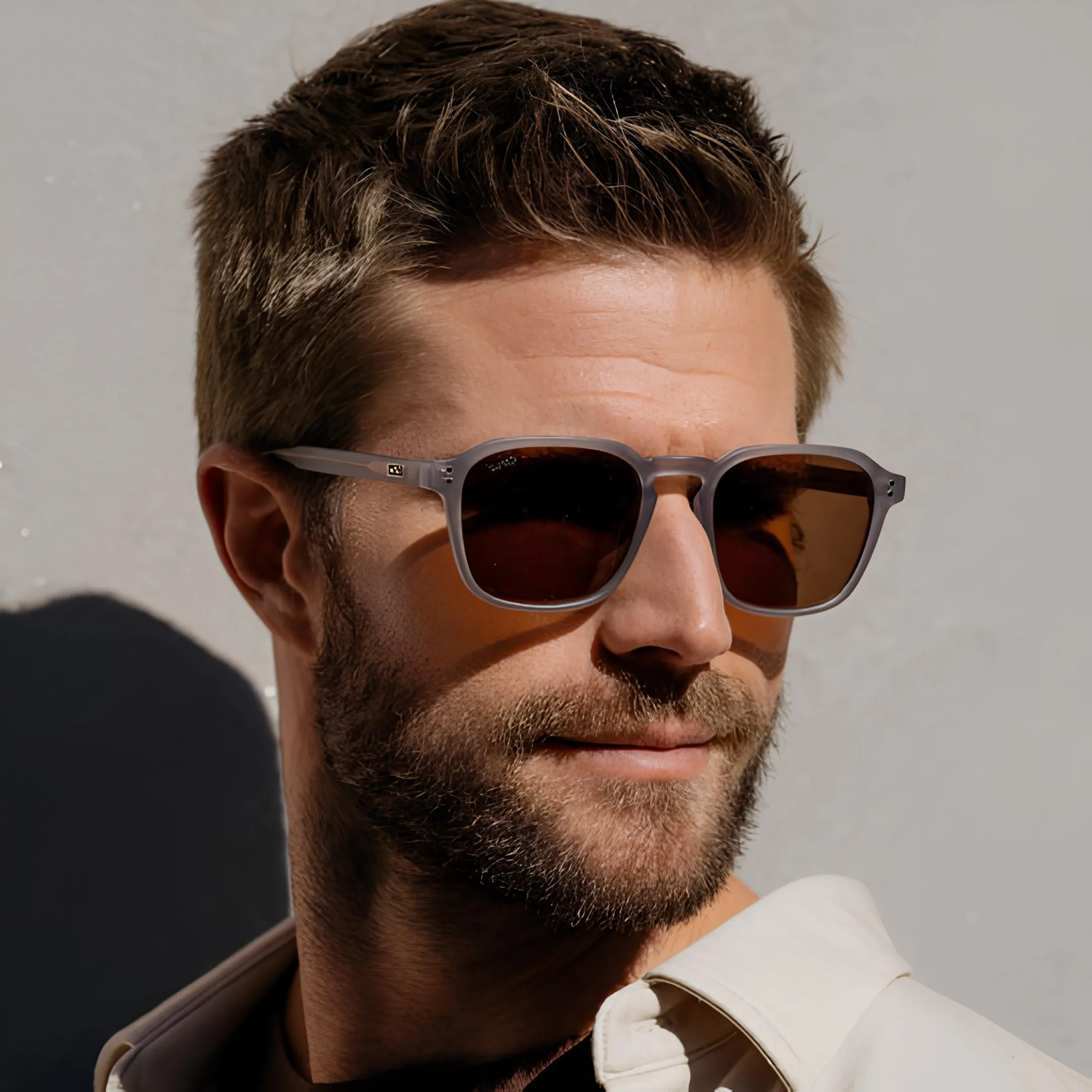 WMP Eyewear Francis Men's Square Polarized Sunglasses