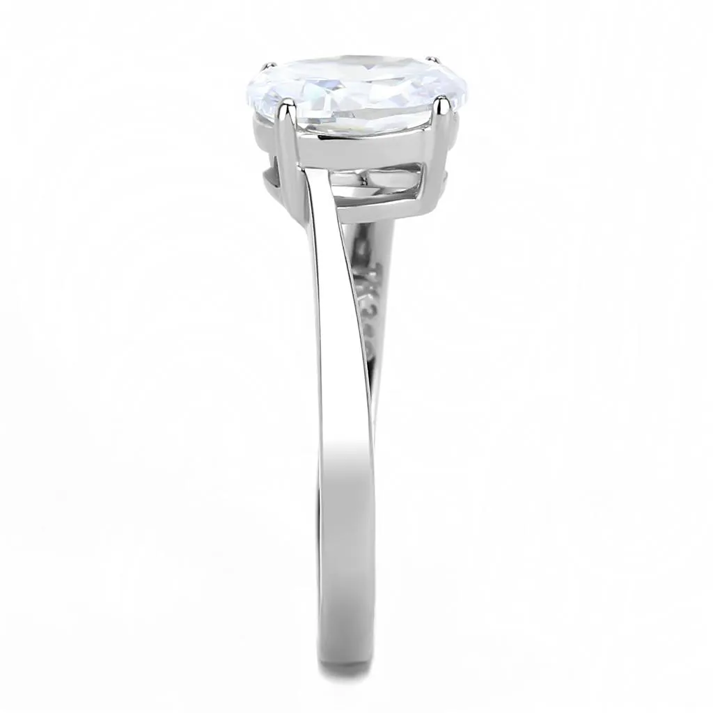 Women Stainless Steel Cubic Zirconia Rings TK3433