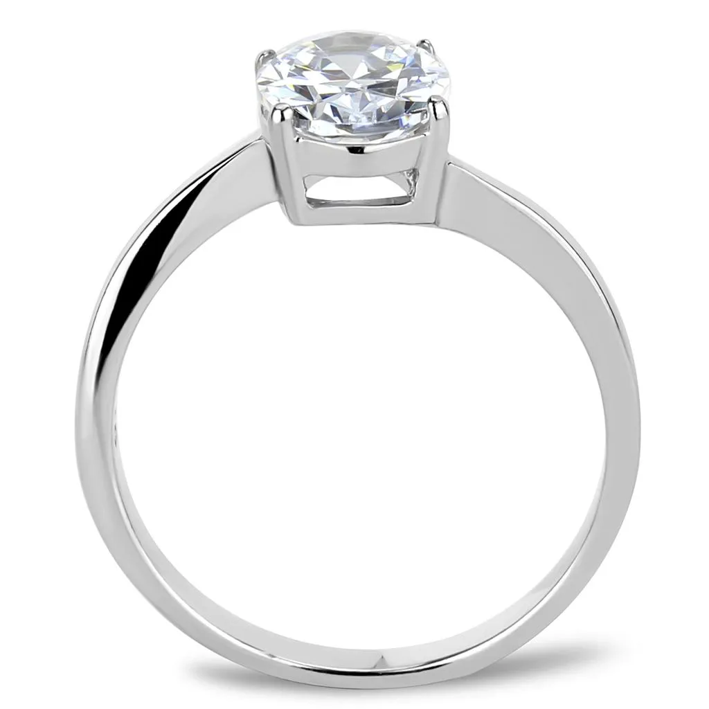 Women Stainless Steel Cubic Zirconia Rings TK3433
