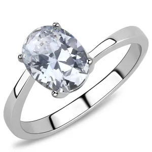 Women Stainless Steel Cubic Zirconia Rings TK3433