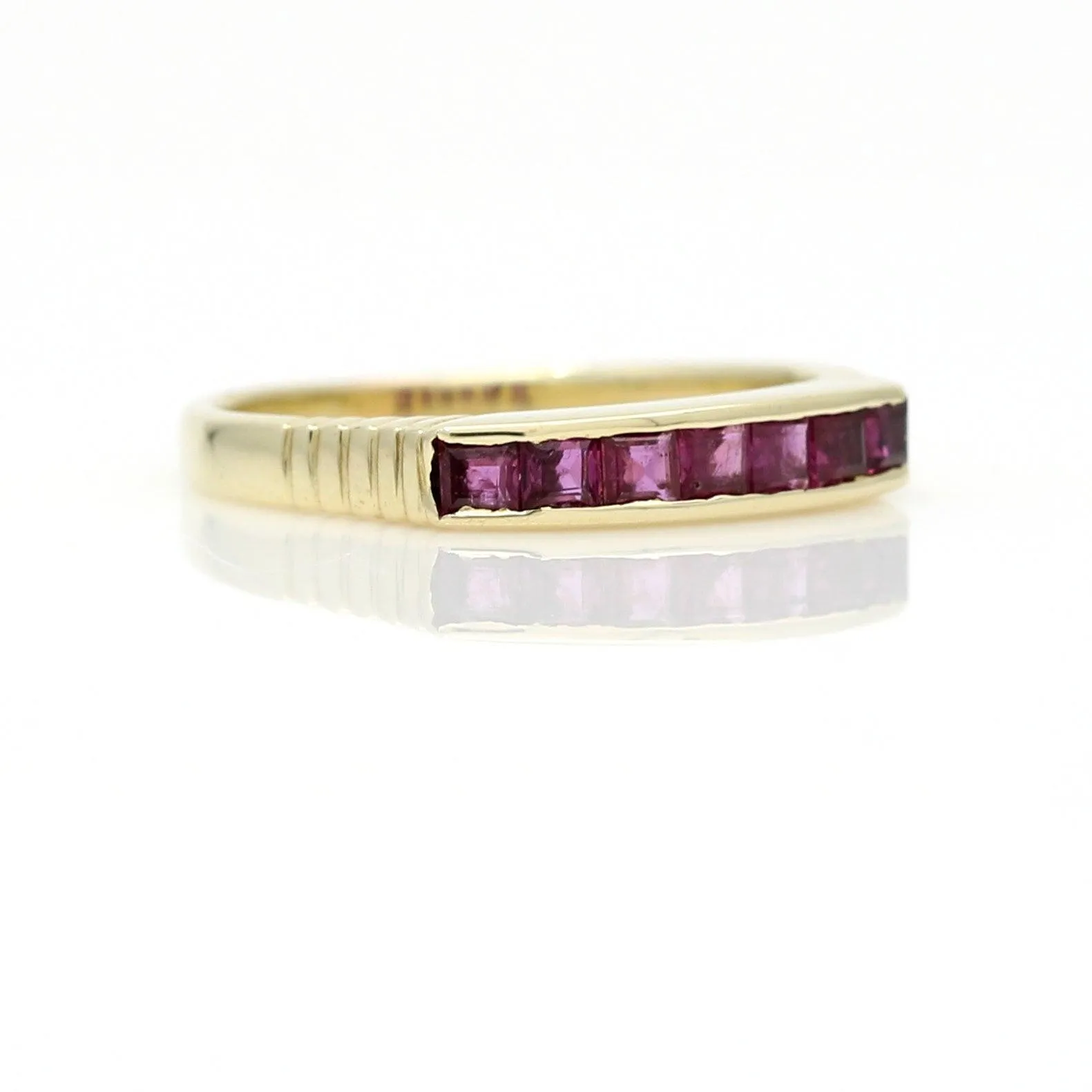 Women's Channel-Set Ruby Band Ring in 14k Yellow Gold