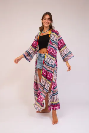 Zebra-neon Kimono