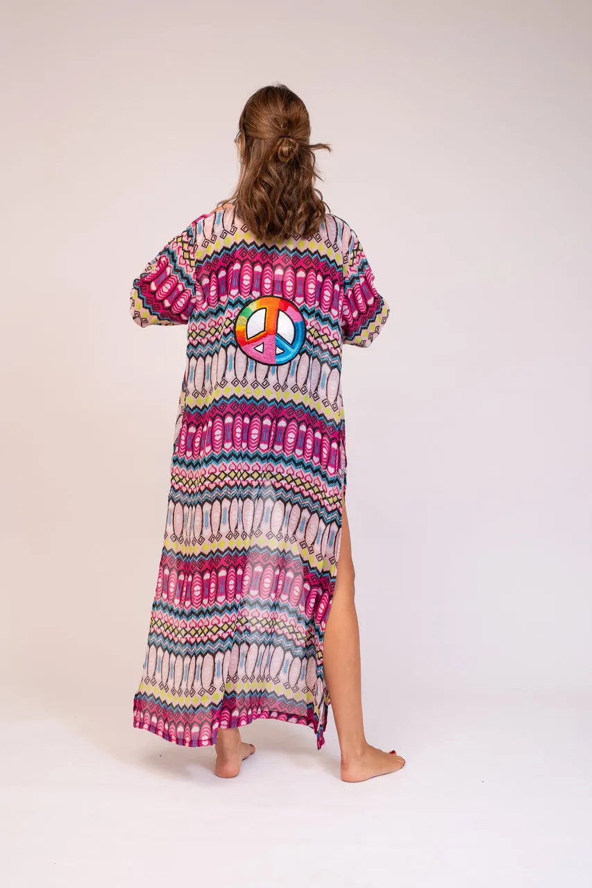 Zebra-neon Kimono